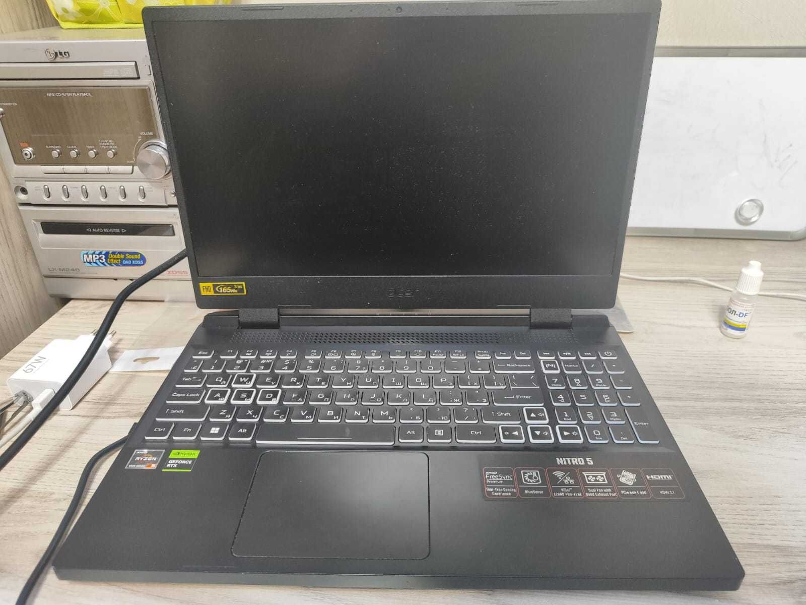 Продается Acer Nitro 5, AN515-46, 3070 TI, ryzen 5 6600H