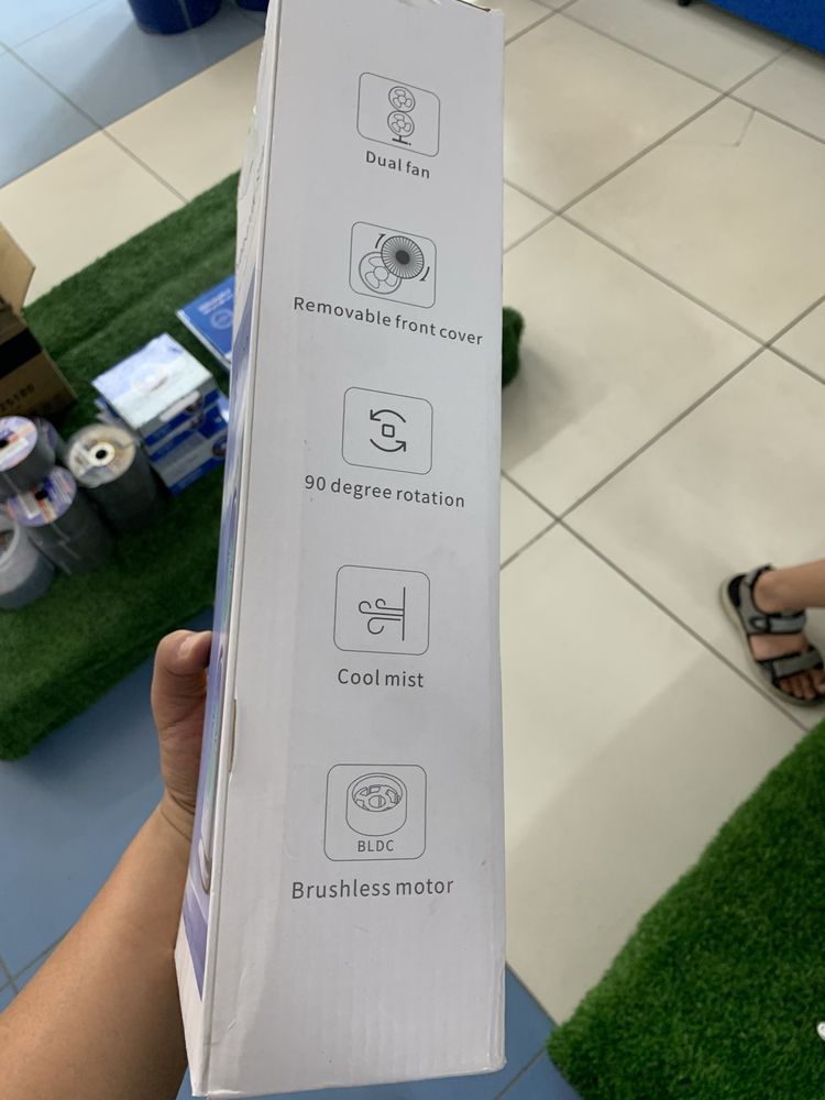 двойной USB-вентилятор с распылением и LED-подсветкой