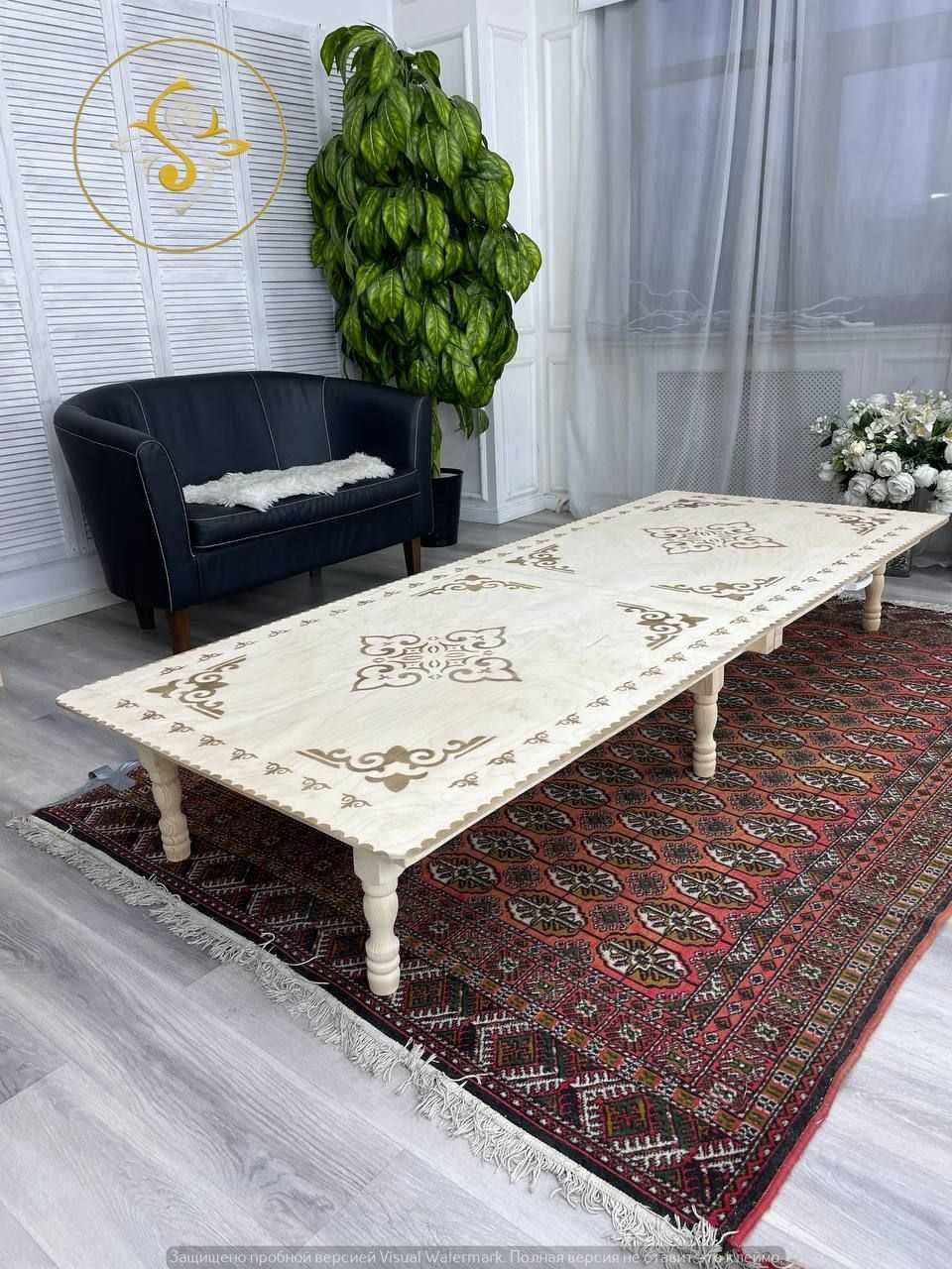 Казахский Низкий Төртбұрыш Кавадратный Жиналмалы Трансформер Жер Стол