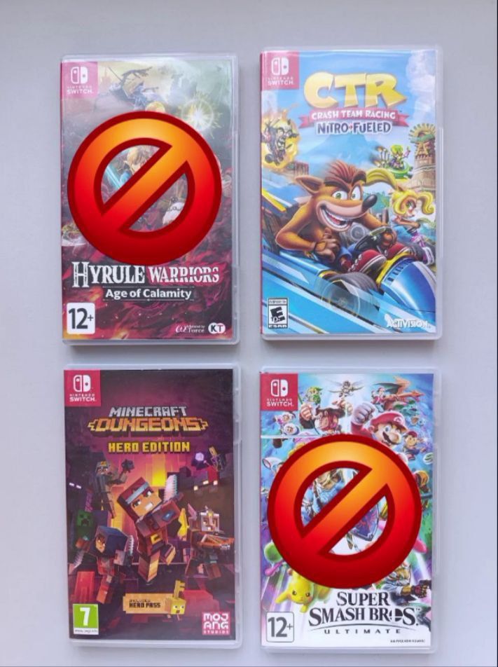 Картриджи Nintendo switch