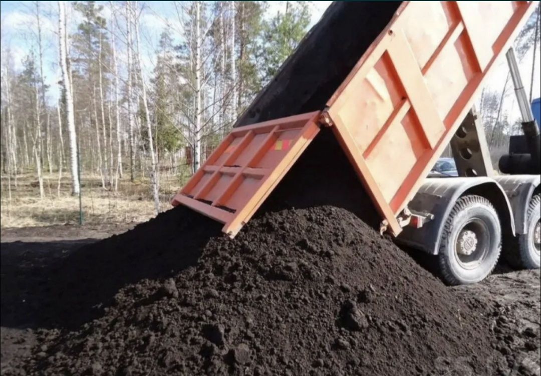 Щебень, песок, отсев, черназем,  перегной.