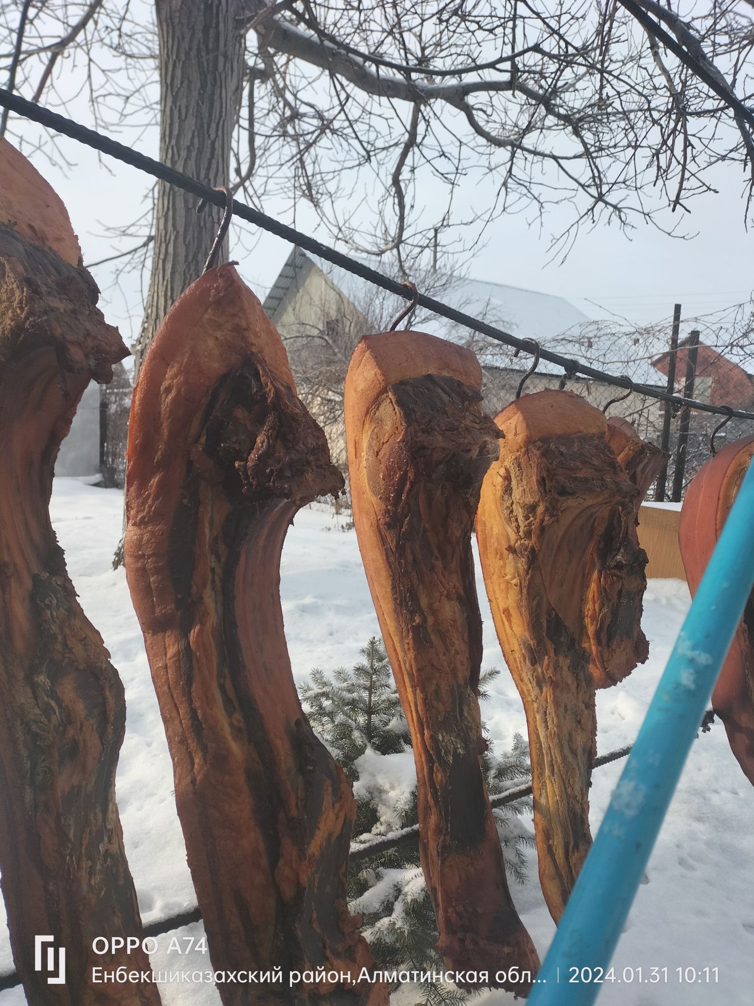 Сало  корейка холодного копчения домашнее