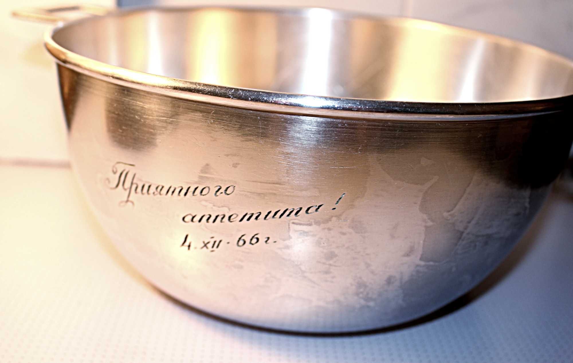 Супница с крышкой мельхиоровая советская