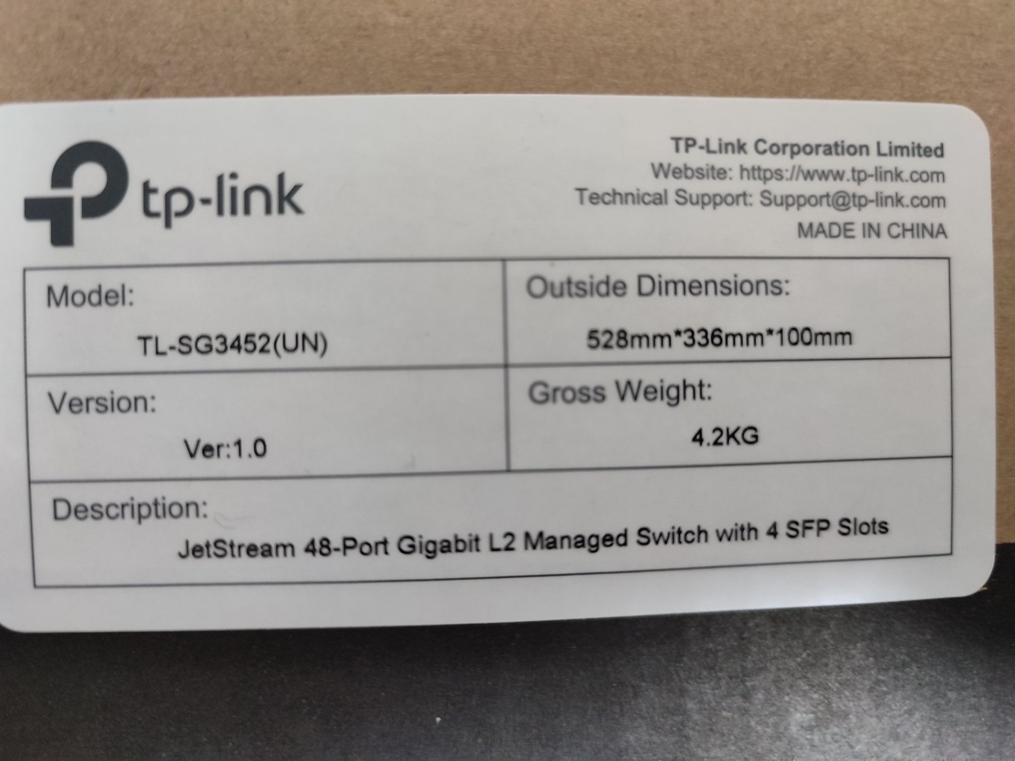 Управляемый коммутатор 2 уровня tp-link 48 портов