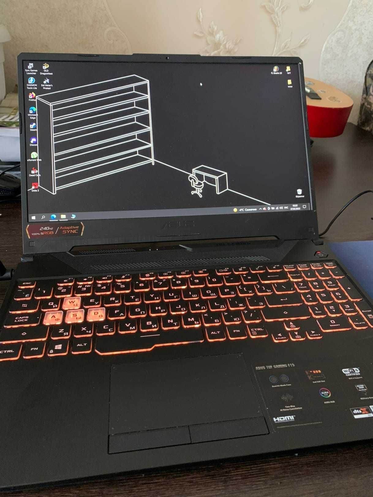 Продам ноутбук asus tuf gaming f15 dash FX506HM