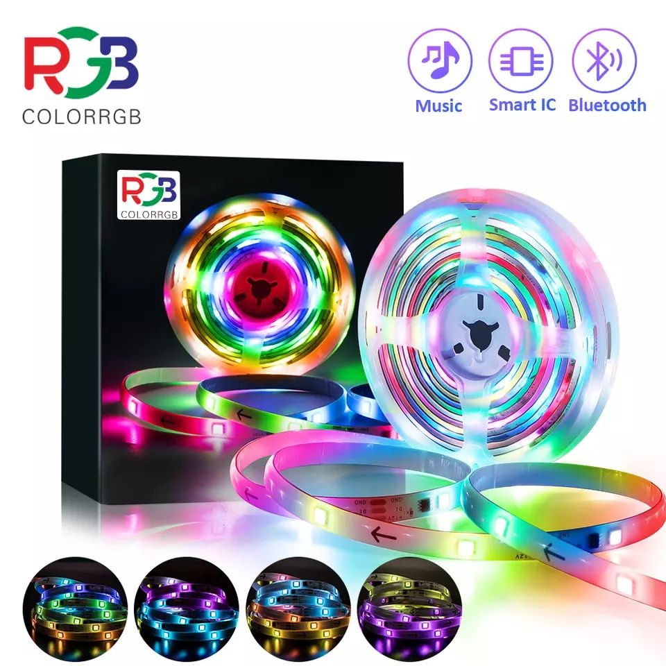 12V цветная адресная лента RGBic WS2811 бегущие огни подсветка для тв