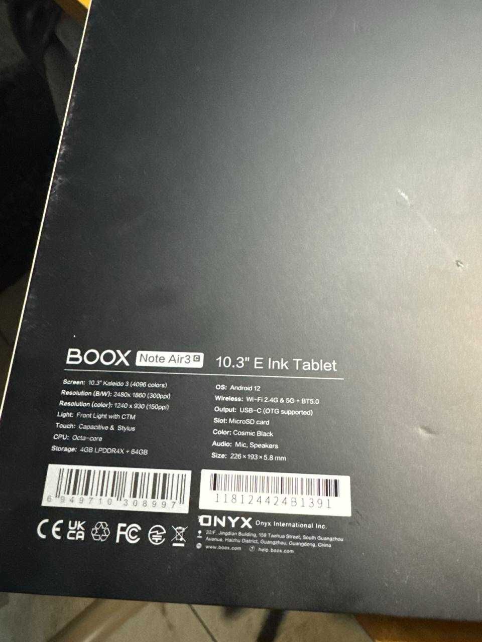 BOOX Note Air3 10.3 E Ink Tablet