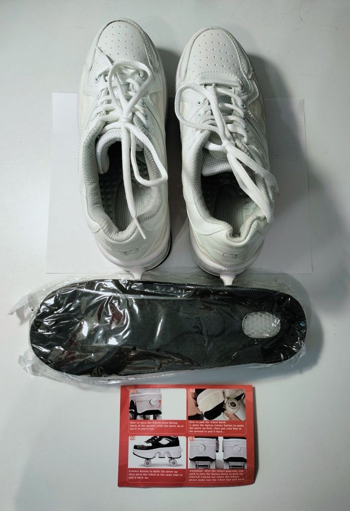 Роликовые кроссовки 4 PRO ROLLER белый 38