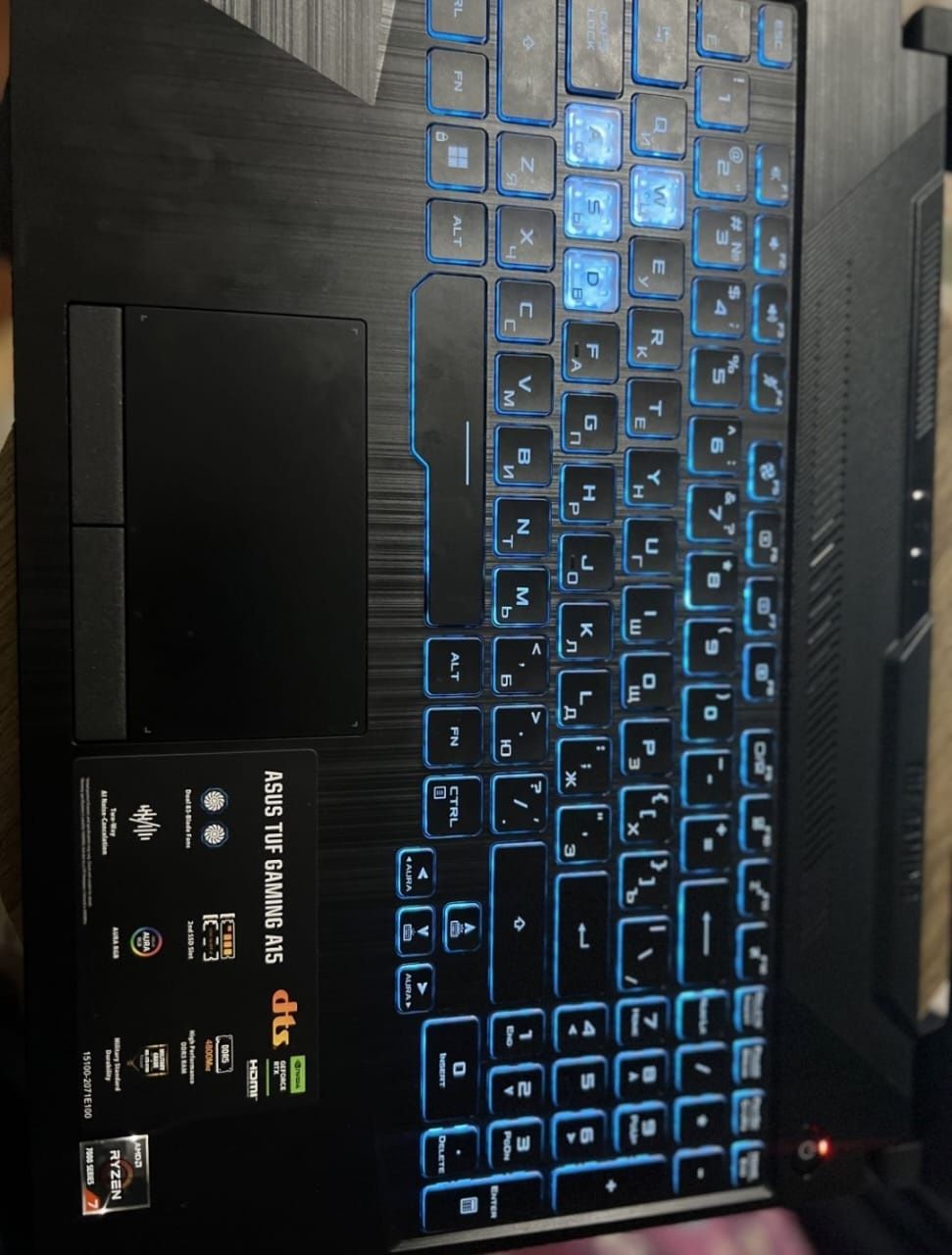ASUS TUF A15, rtx 3050, ryzen 7, 16ozu