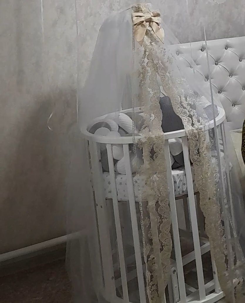 Продам детскую кровать, 9 в 1 новая,бортики и навес идут в подарок