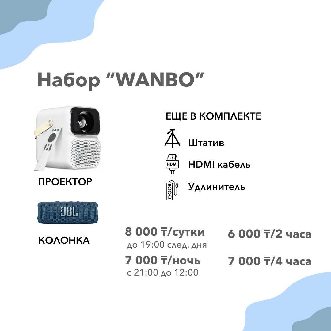 АРЕНДА Проектора с Экраном и Колонкой