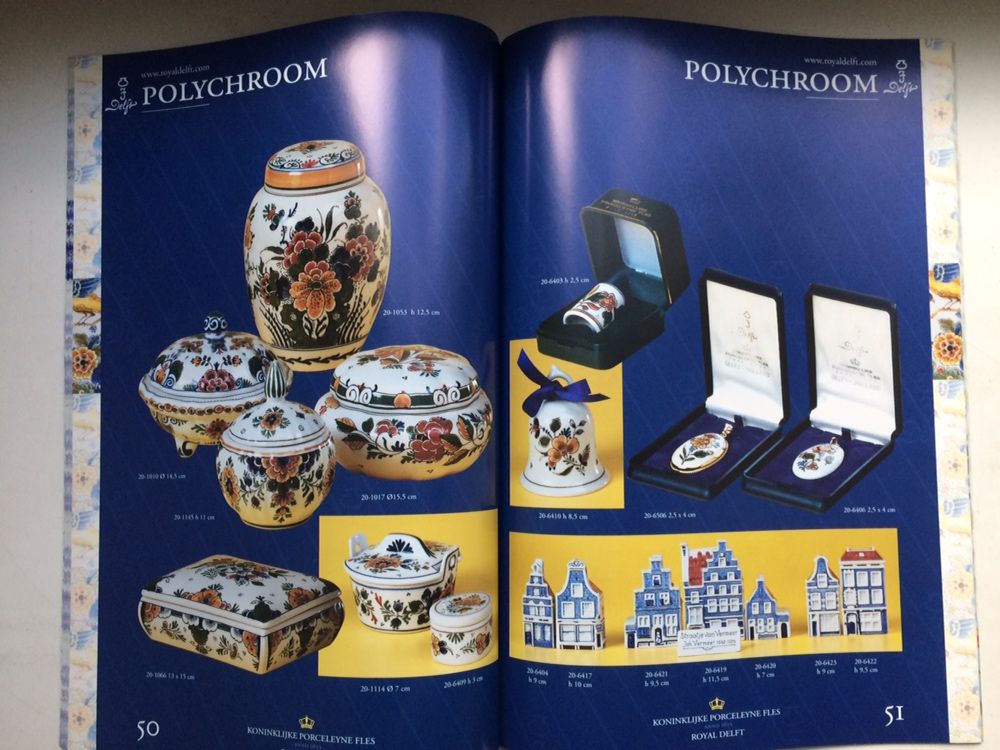 Каталог керамики Королевской фабрики « Royal Delft », Нидерланды