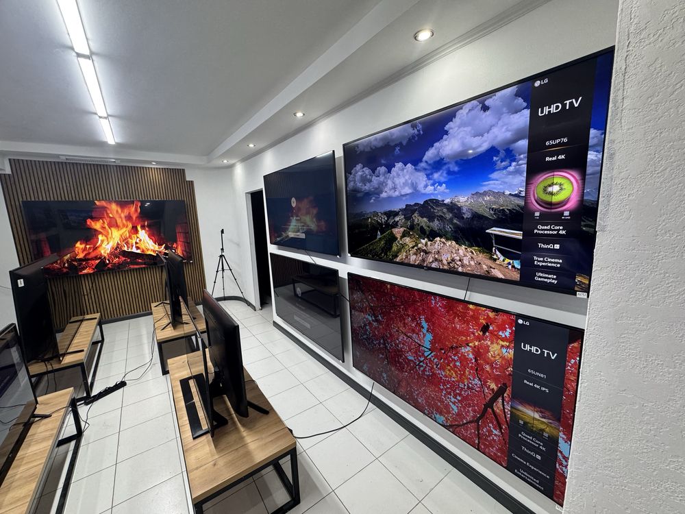 Телевизоры LG, Samsung 32–85” Smart TV Tizen, webOS, Android, Гарантия
