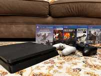 Playstation 4, 5 игр и 2 геймпада в комплекте