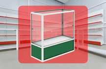 Прилавок витрина стеклянная из профиля, оборудование для магазина shpr