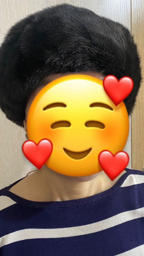 Норковая черная шапка