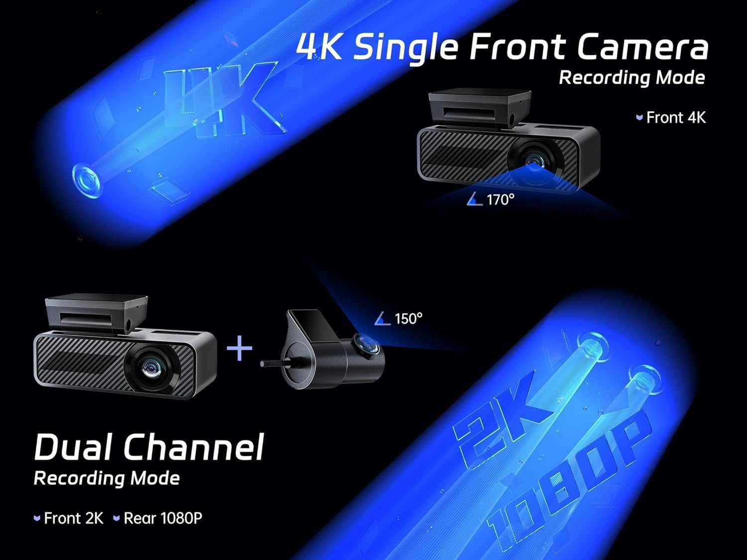 Видеорегистратор Pelsee P1 Duo Dash Cam 4K