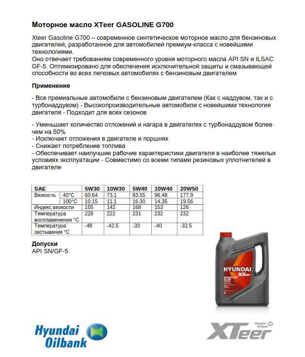 Масло моторное Hyundai XTeer 5w30 5w40 10w40 0w20 5w20 ATF Multi-V
