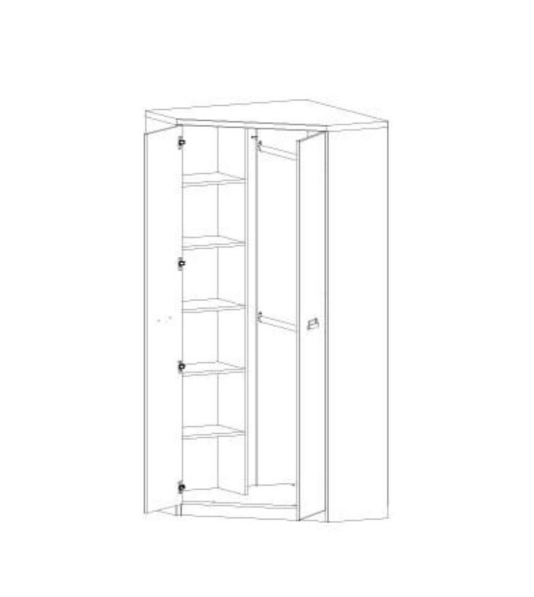 Шкаф угловой ANREX Дизель 2D, 101x210х101 см, коричневый