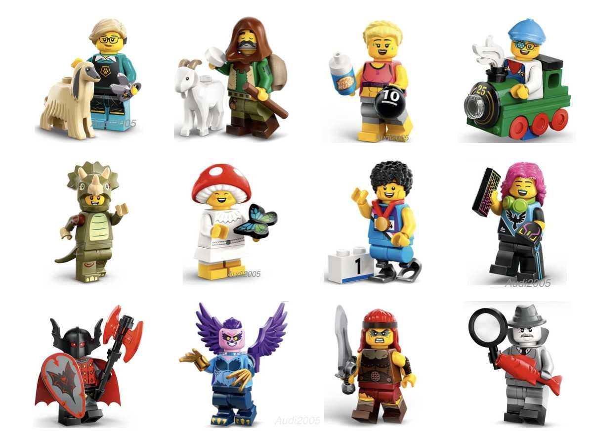 Полная коллекция из 12 фигурок (LEGO: Минифигурки 25 серия 71045)