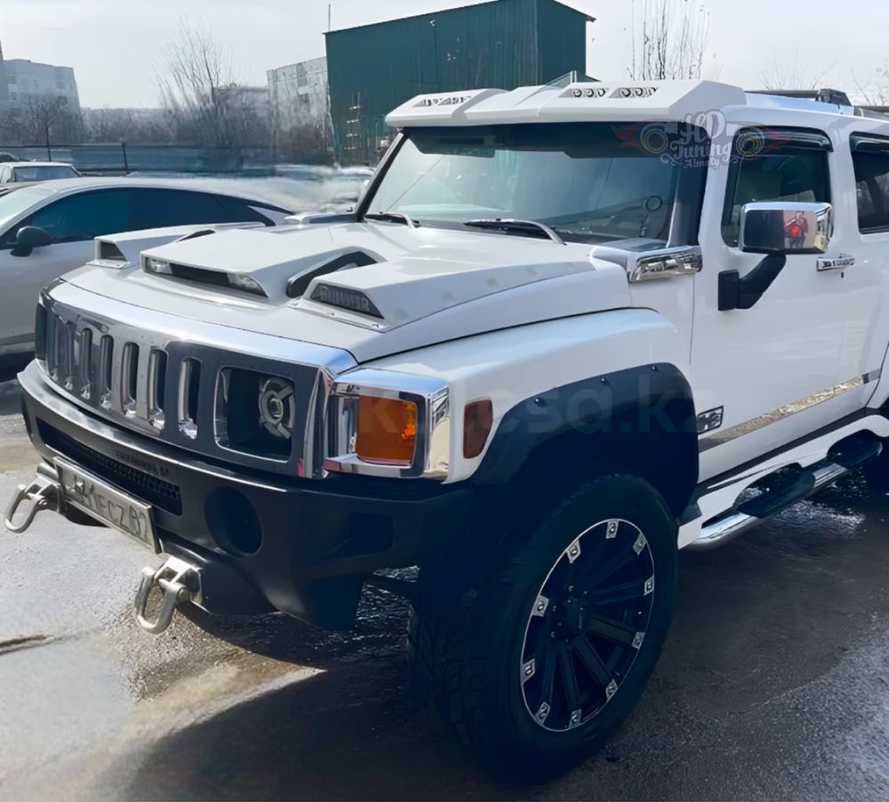 Козырек на крышу с DRL Hummer H3