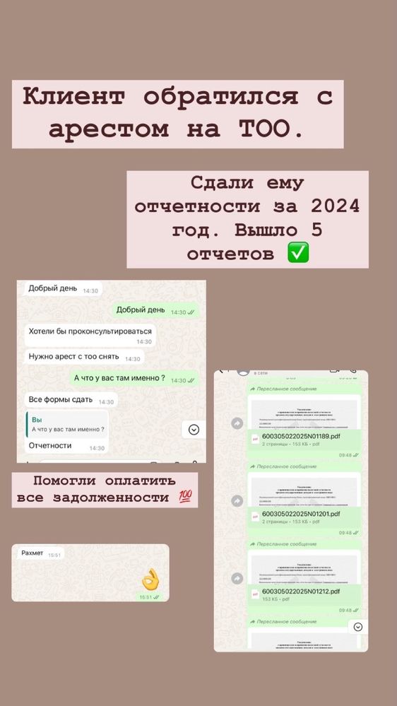Налоговые отчеты| Закрытие/Открытие ТОО/ИП