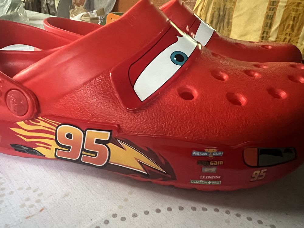 Сабо Crocs красно желтый