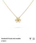 Van Cleef mini желтое золото и бриллиант