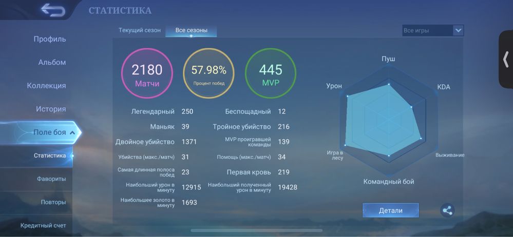 Mobile Legends аккаунт