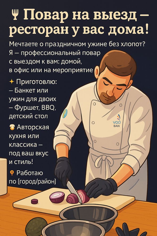 Повар на выезд !