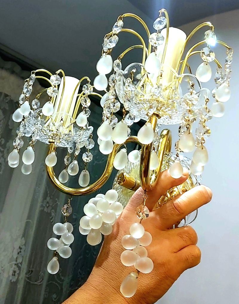 Чешская Хрустальная Люстра Preciosa 12 Рожков,Чешское Бра Preciosa