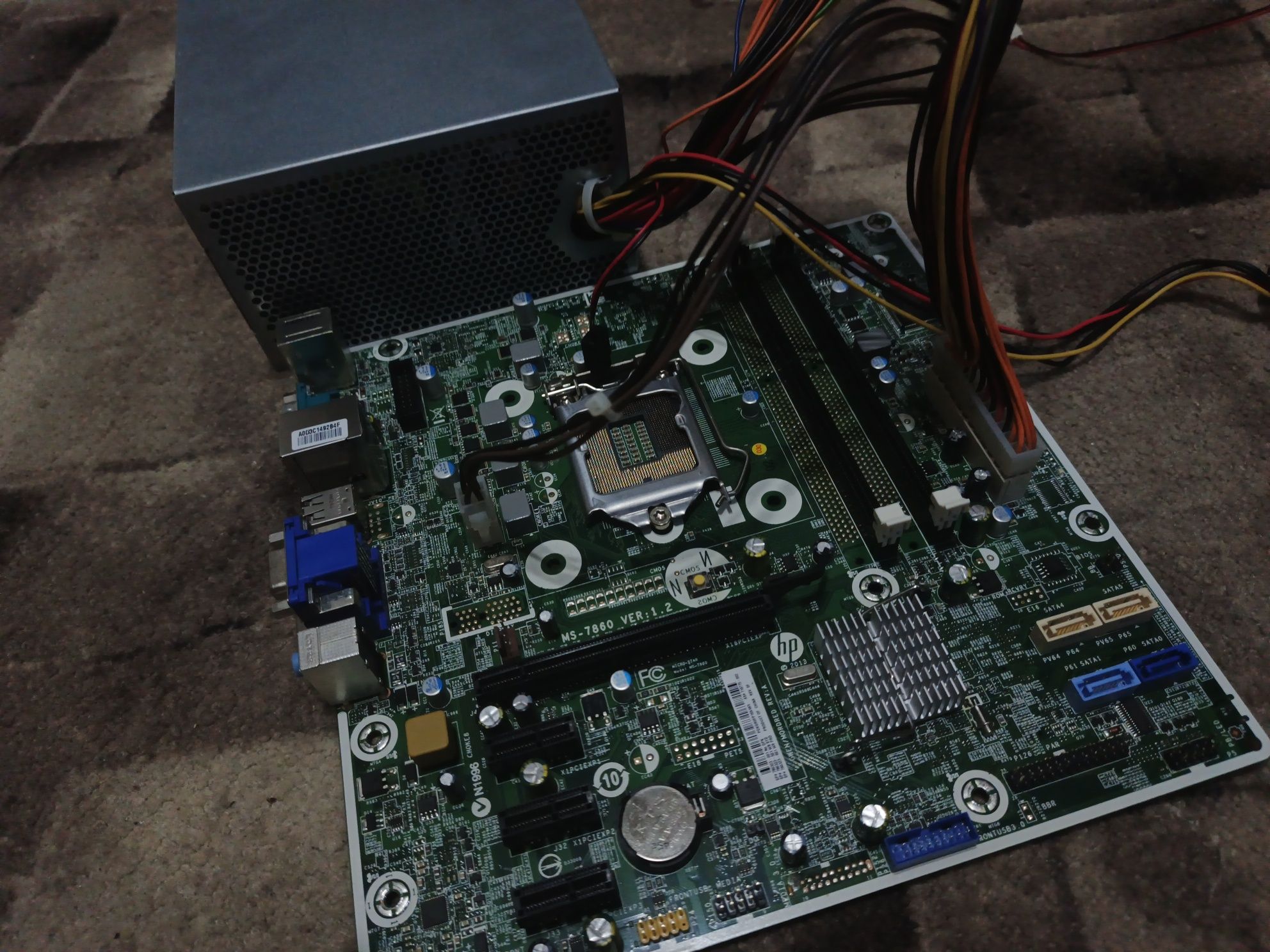 Мат плата LGA 1150 рабочая вместе с бп