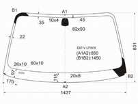 Стекло лобовое Bmw 116