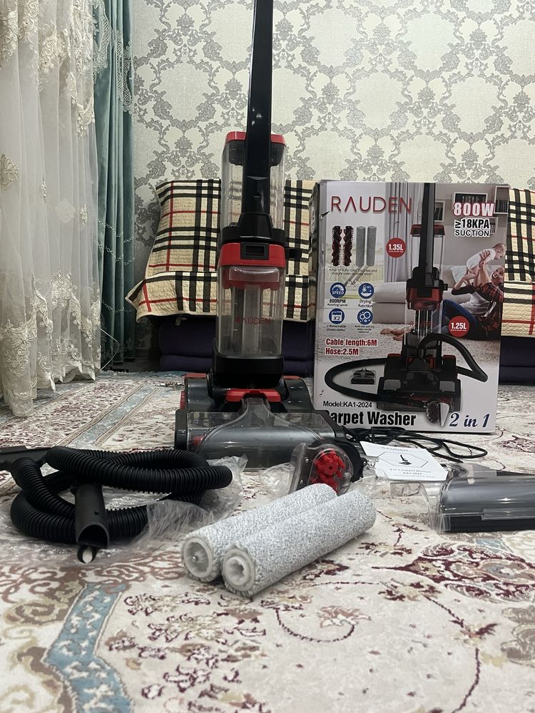 Моющий пылесос RAUDEN Carpet Washer 800 W. как новый, в 2 раза дешевле