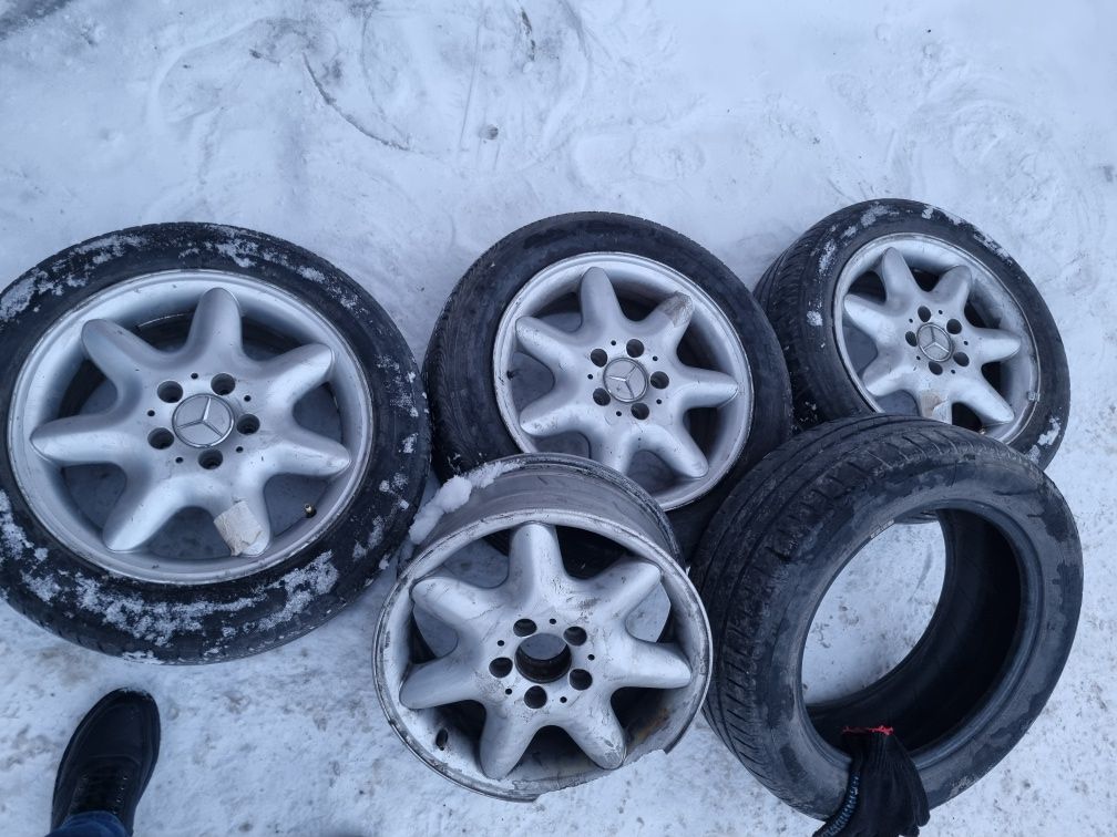Диски с резиной на мерседес r16