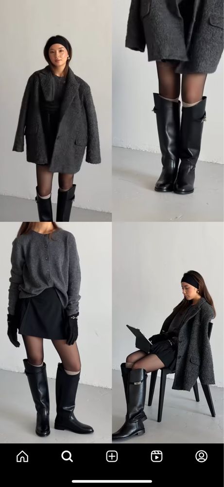 Трендовые кожаные сапоги
