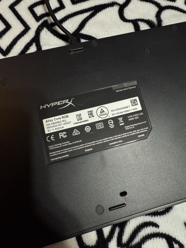 Продам Клавиатуру HyperX Alloy Core RGB