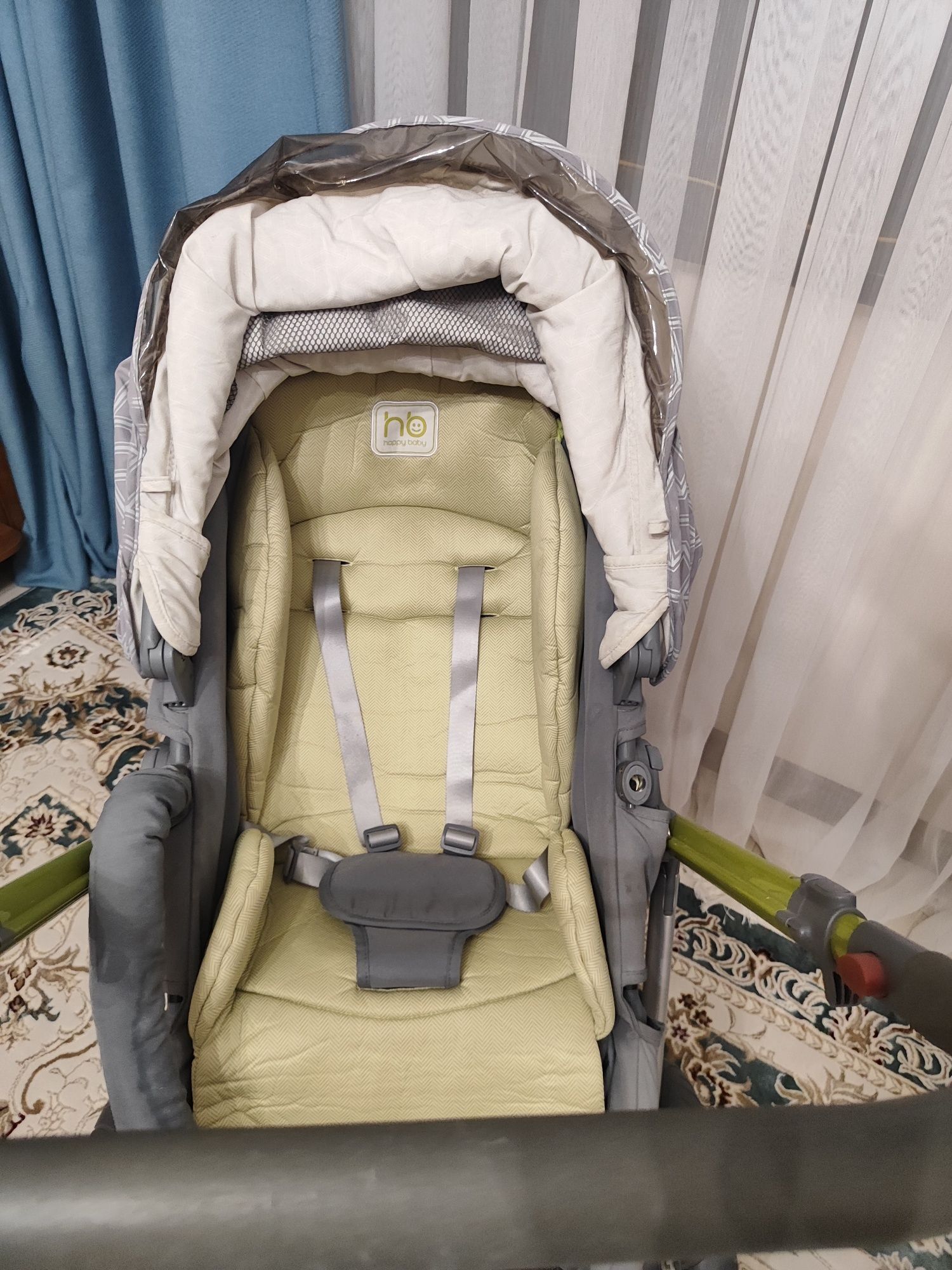 Коляска детская Happy Baby Ultra Lime (2 в 1)+ автокресло