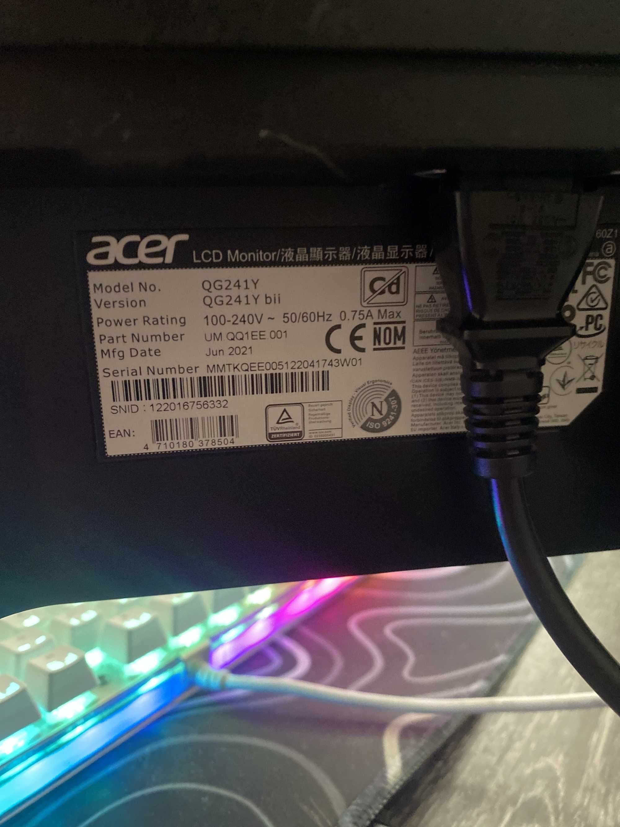 Монитор Acer QG241Y  в хорошем состояние