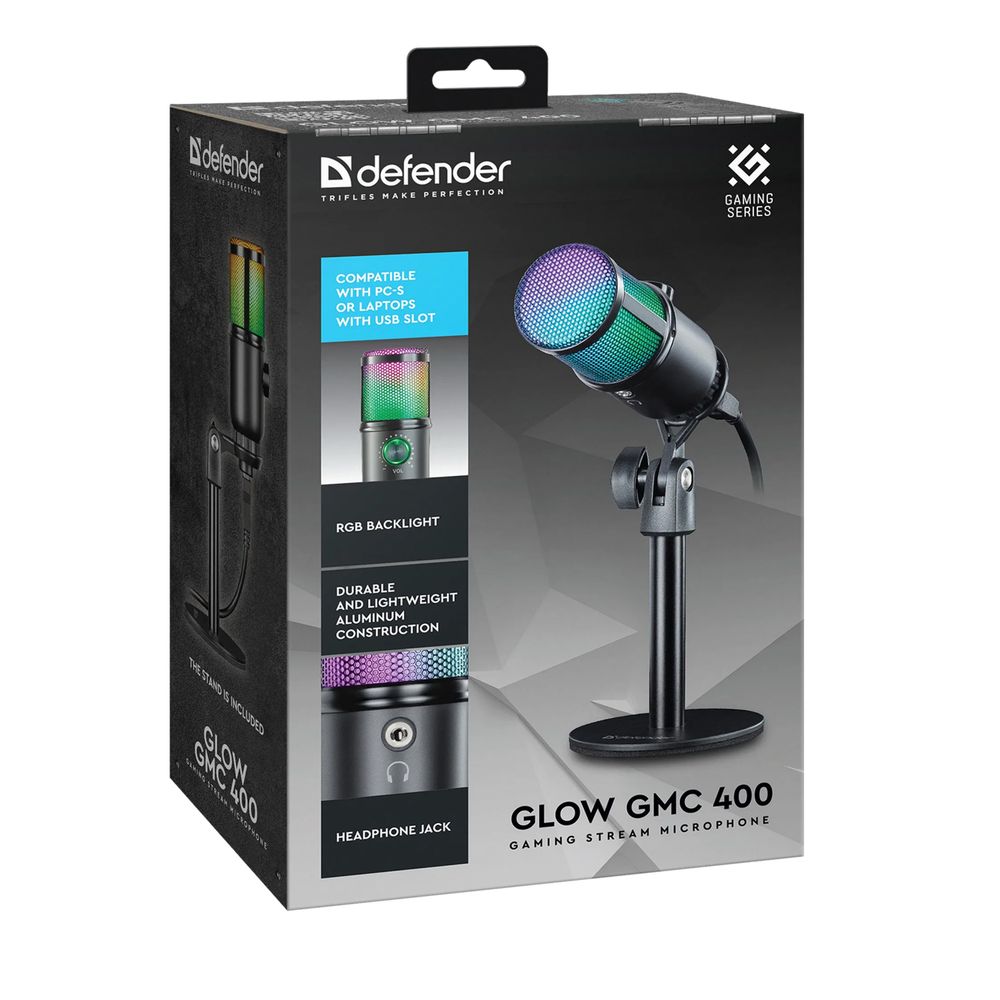 Игровой микрофон Defender Glow GMC 400