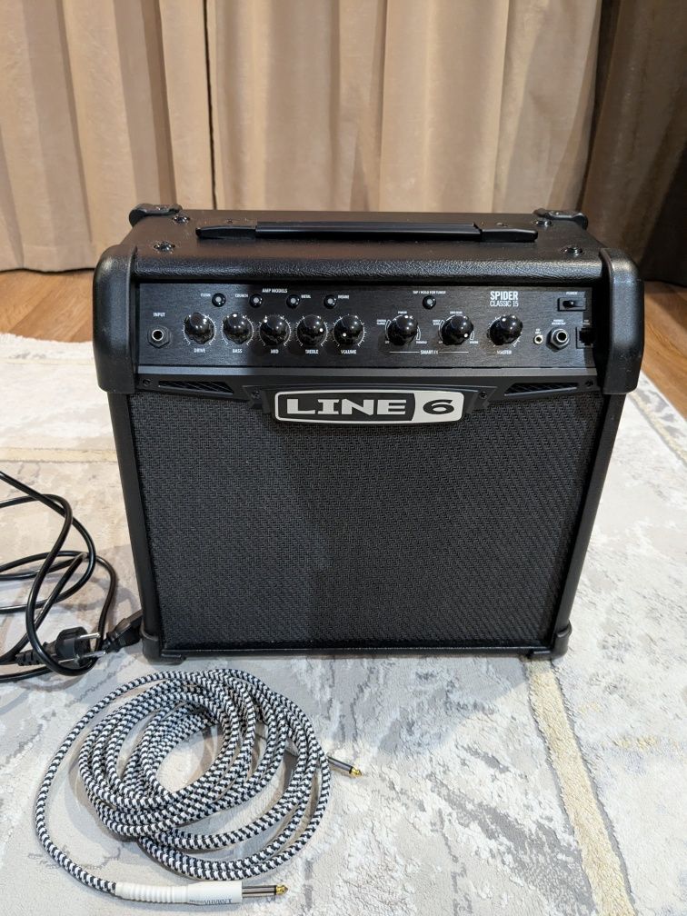 Продам электрогитару CORT CR50-BK + комбик LINE 6 SPIDER CLASSIC 15
