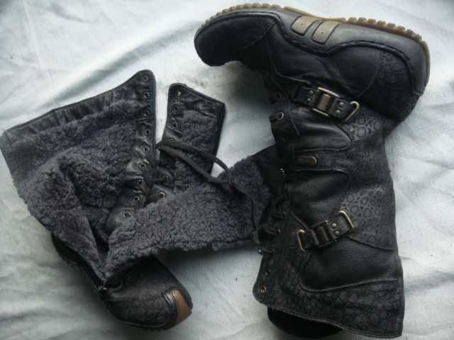 Сапоги с натуральным мехом Clarks Англия 37-38 р латексная подошва