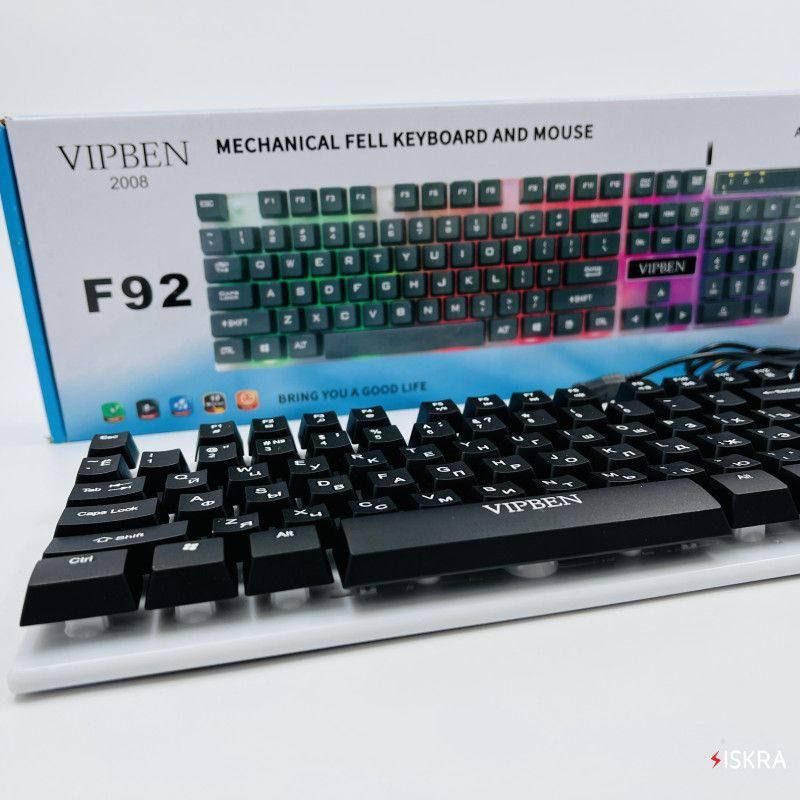 Игровая клавиатура f92 Vipben +мышка