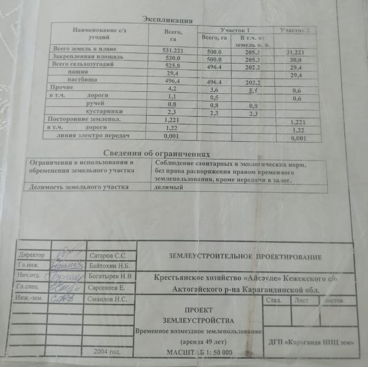 Целевое назначение : КФХ ( крестьянско-фермерское хозяйство