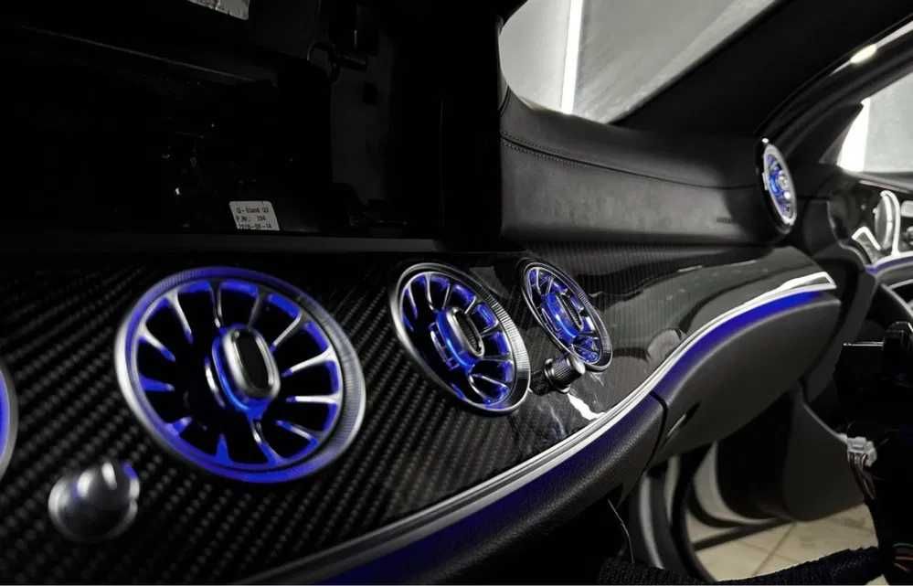 BURMESTER на Mercedes W213 E-class сетки с подсветкой (дооснощение)