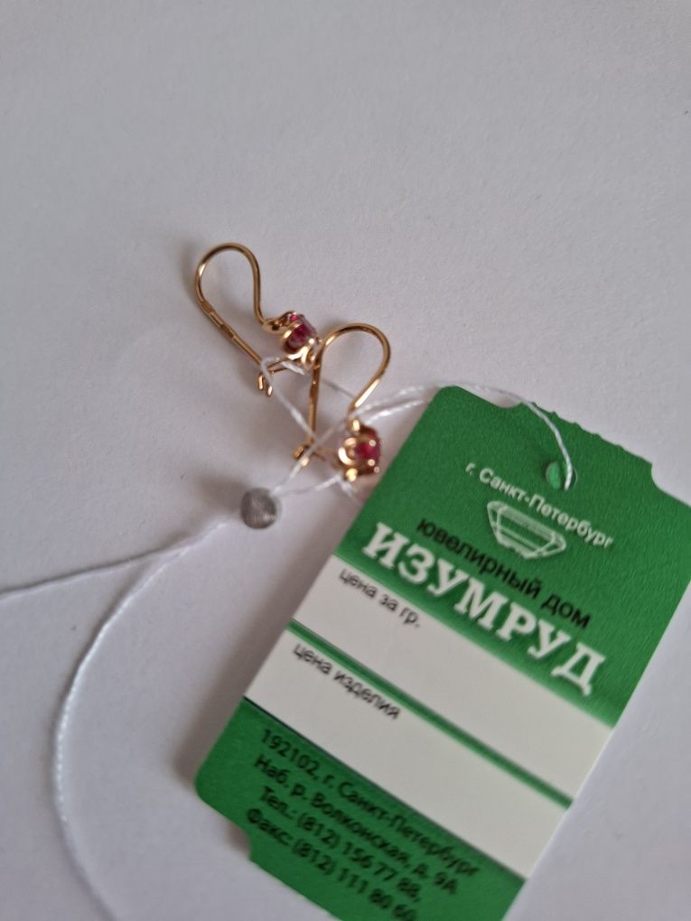 Золотые детские серьги