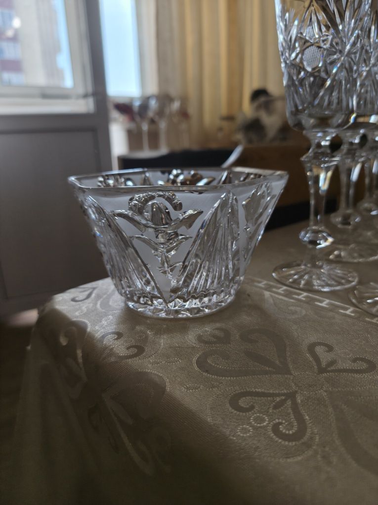 Хрустальные фужеры, Чехословакия.
