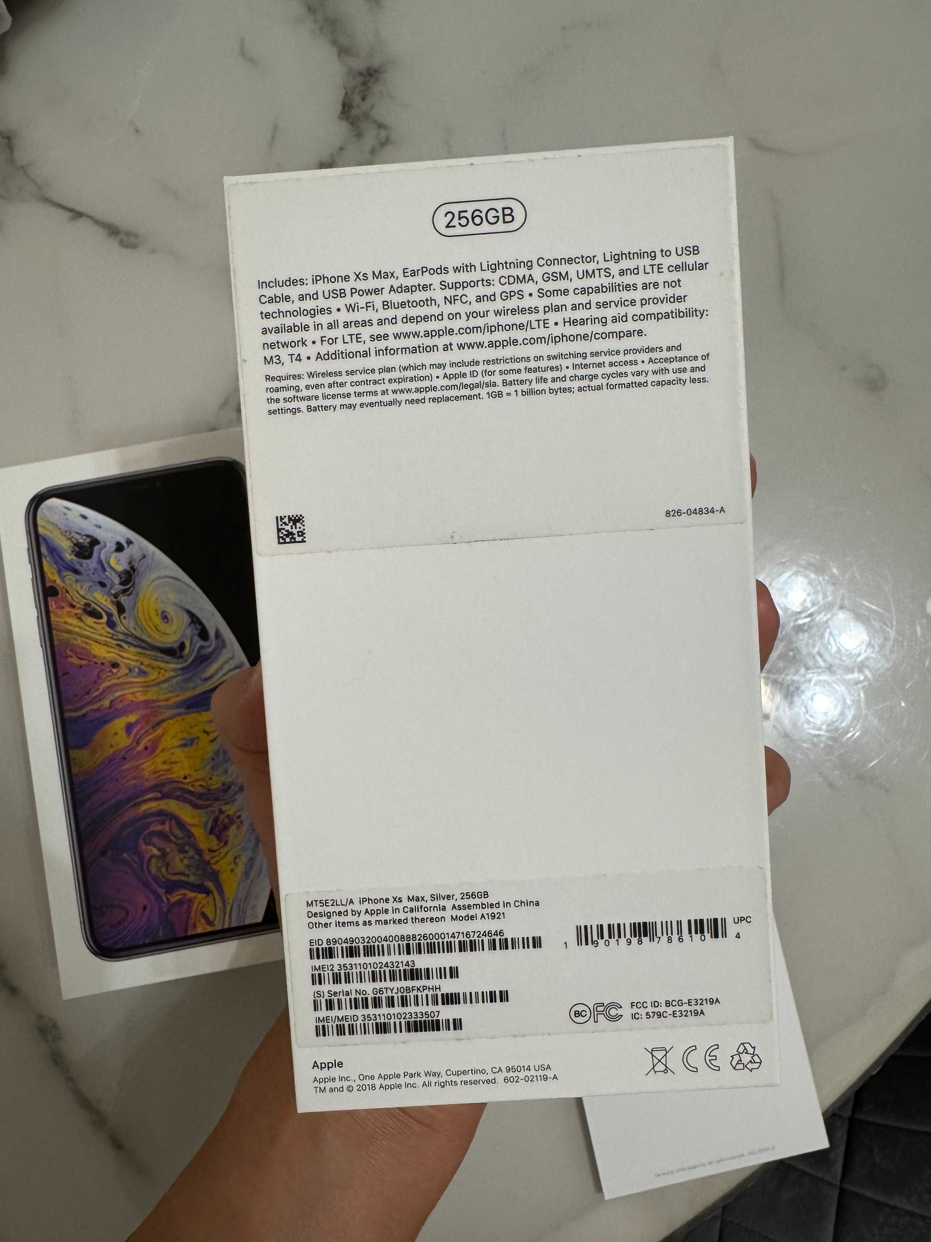 iPhone Xs Max, Silver, 256GB