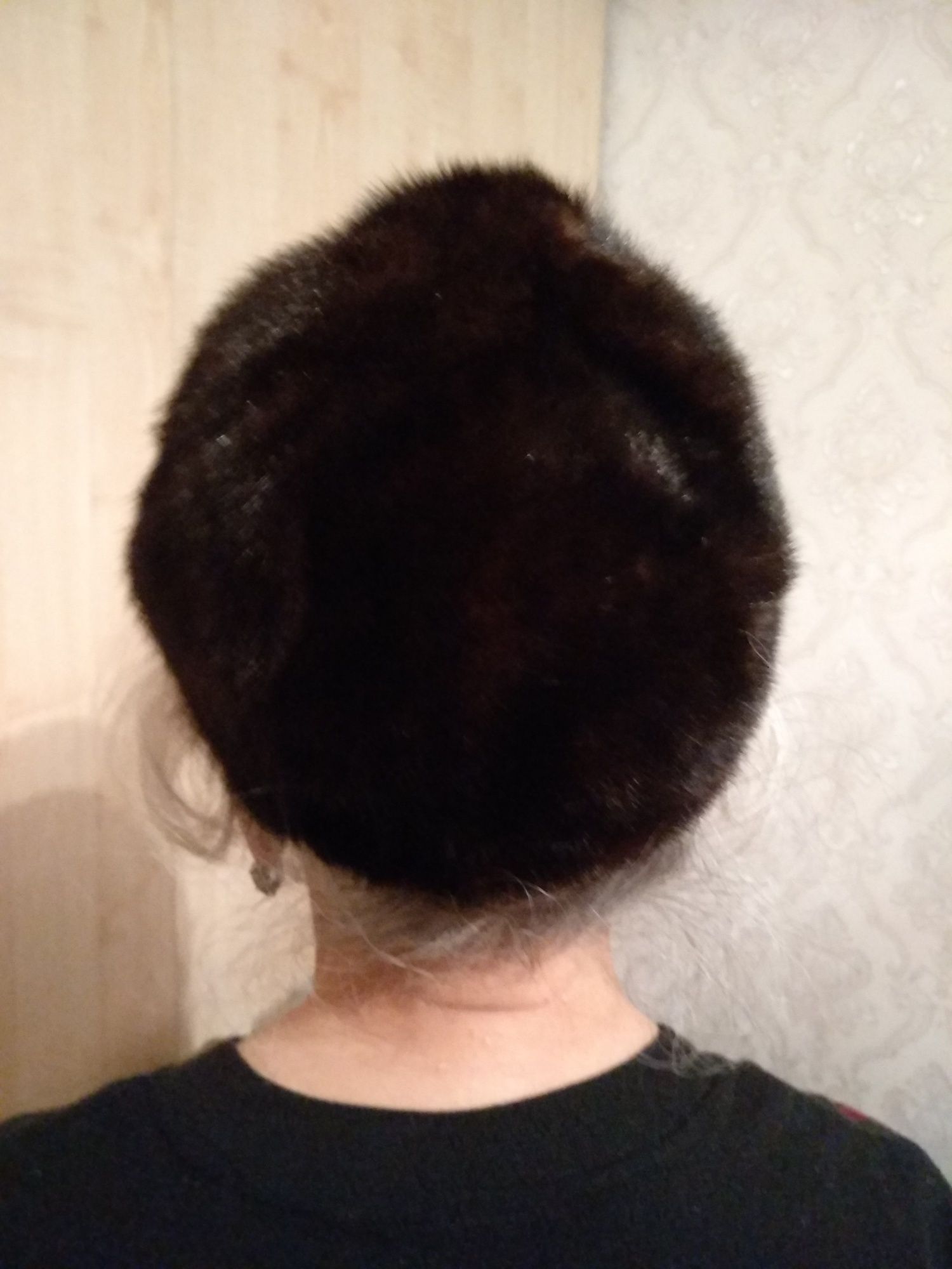 Берет из норки.  Мех натуральный