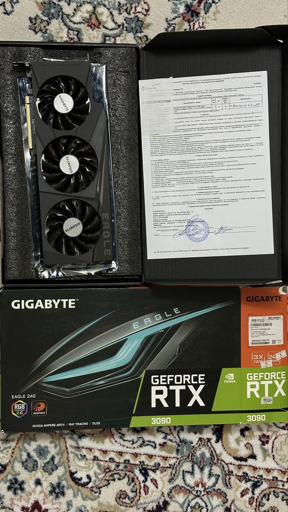Видеокарта GIGABYTE GeForce RTX 3090 EAGLE OC